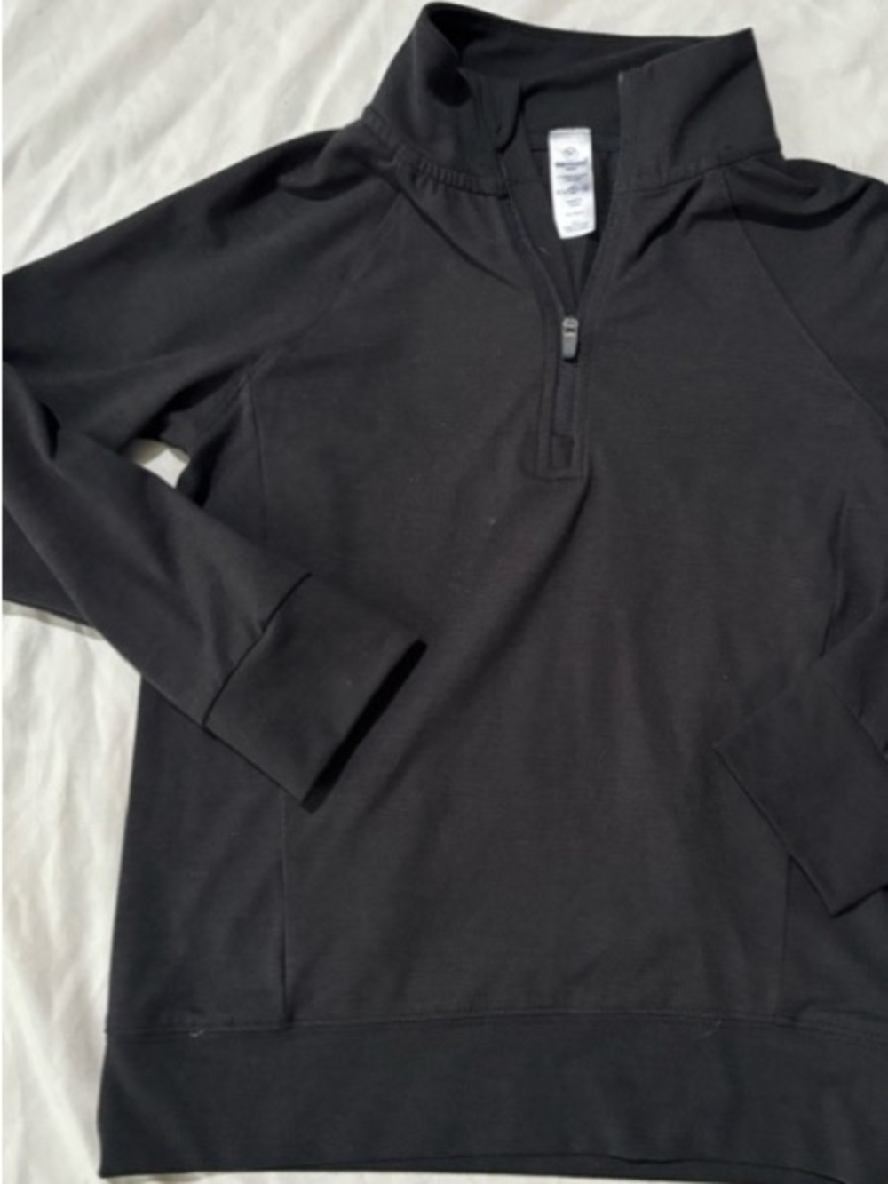 Women’s  Black Quarter-Zip Sweater Pullover